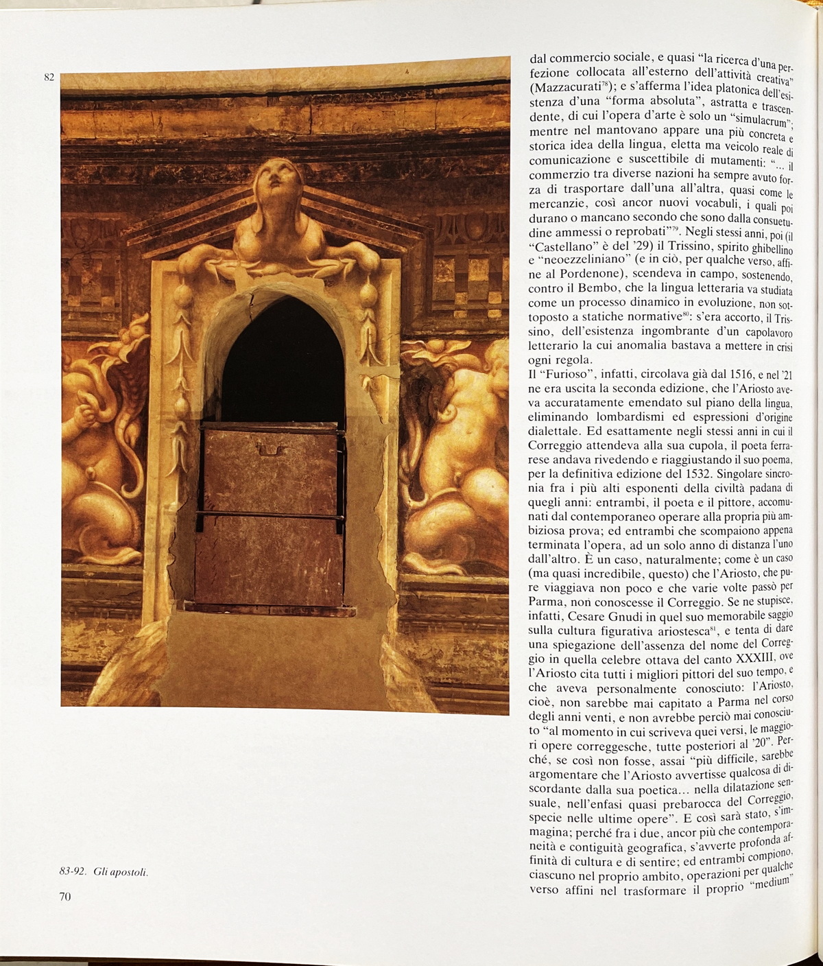Eugenio Riccòmini, La più bella di tutte. La cupola del Correggio nel Duomo di Parma, Ed. Amilcare Pizzi, 1983 (3)