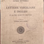 Saverio Bettinelli, Lettere virgiliane e inglesi e altri scritti critici, Ed. Laterza, 1930